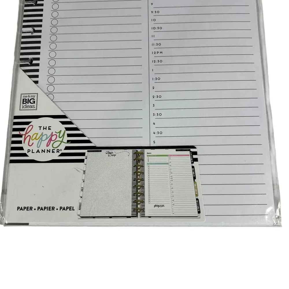 THE HAPPY PLANNER Classic Daily Filler Paper Lot of 5 200 Sheets FIL03 NEW